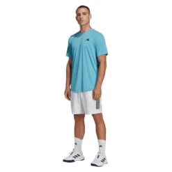 Adidas Men's Club 3 Stripe 7-inch Short (White) -Head Store HS3251 6 APPAREL OnModel StandardOutfitView transparent