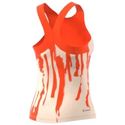 Adidas Women's NY Y-Tank Top (Ecru Tint/Impact Orange) 5 Adidas Women's NY Y-Tank Top (Ecru Tint/Impact Orange) -Head Store HT4235 3 APPAREL 3D Rendering BackView white