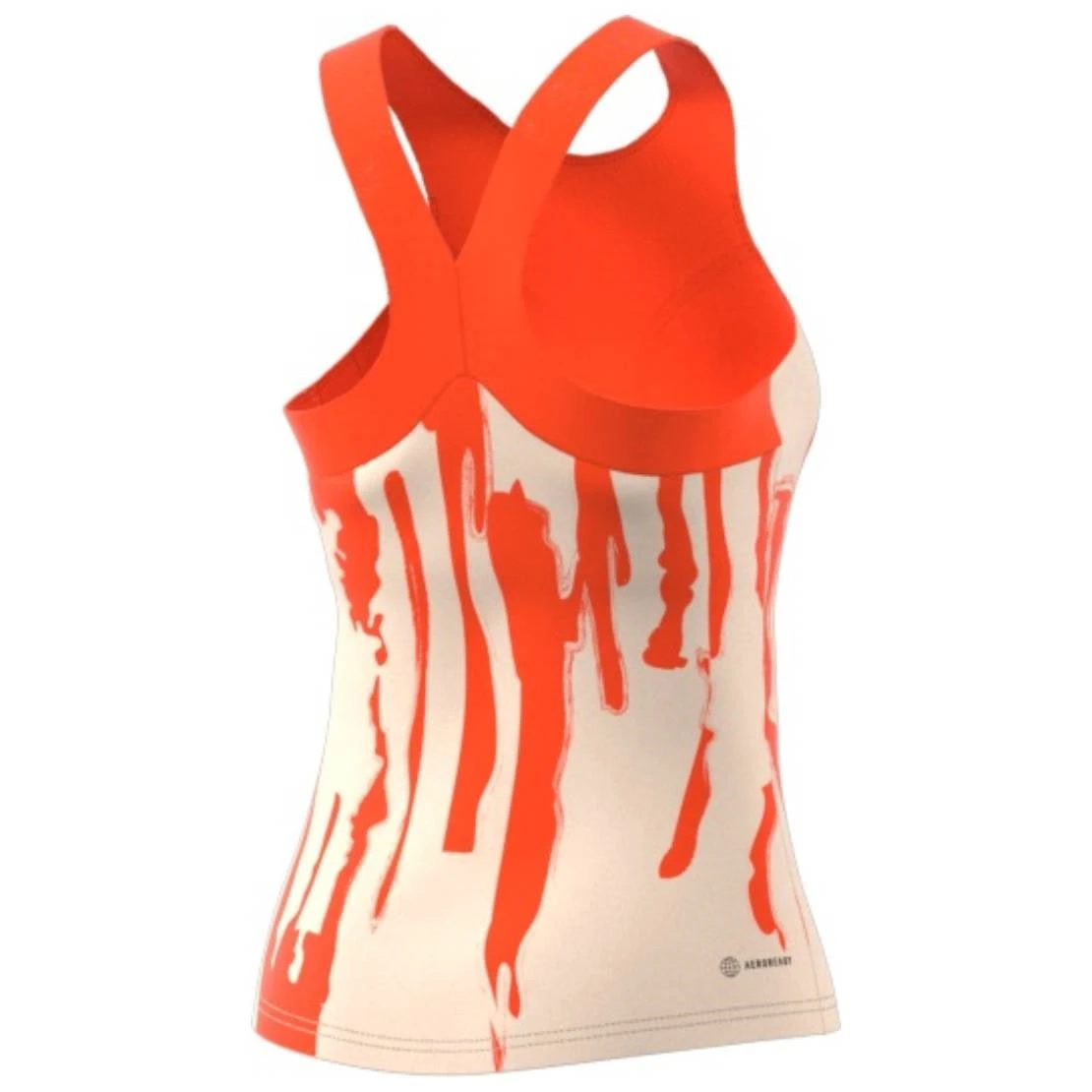 Adidas Women's NY Y-Tank Top (Ecru Tint/Impact Orange) 3 Adidas Women's NY Y-Tank Top (Ecru Tint/Impact Orange) - Image 3