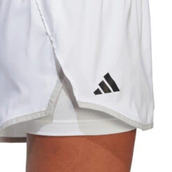 Adidas Women's Club Shorts (White) -Head Store HZ4192 7 APPAREL OnModel DetailView2 transparent