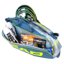 Head Tour Team Extreme Combi 6 Pack Racquet Bag (Yellow/Grey) -Head Store Head Tour Team Extreme Combi 6 Pack