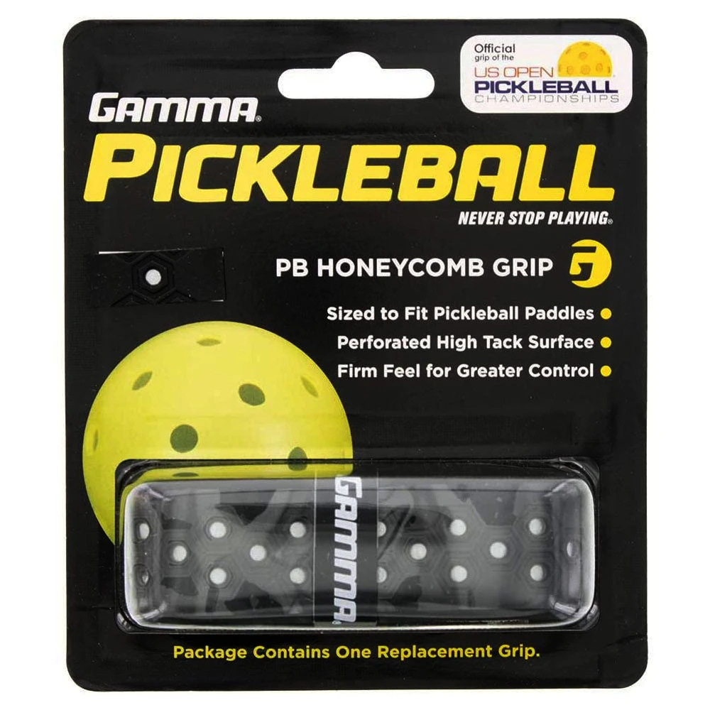 Gamma Honeycomb Pickleball Replacement Grip (Black/Silver) 1 Gamma Honeycomb Pickleball Replacement Grip (Black/Silver)