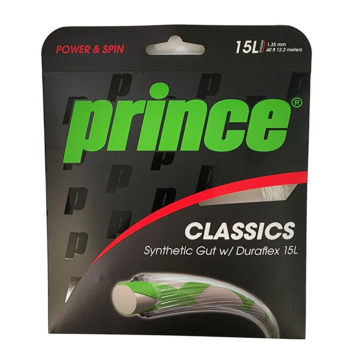 Prince Synthetic Gut 15L/1.35 Duraflex Tennis String (White) 3 Prince Synthetic Gut 15L/1.35 Duraflex Tennis String (White) - Image 3