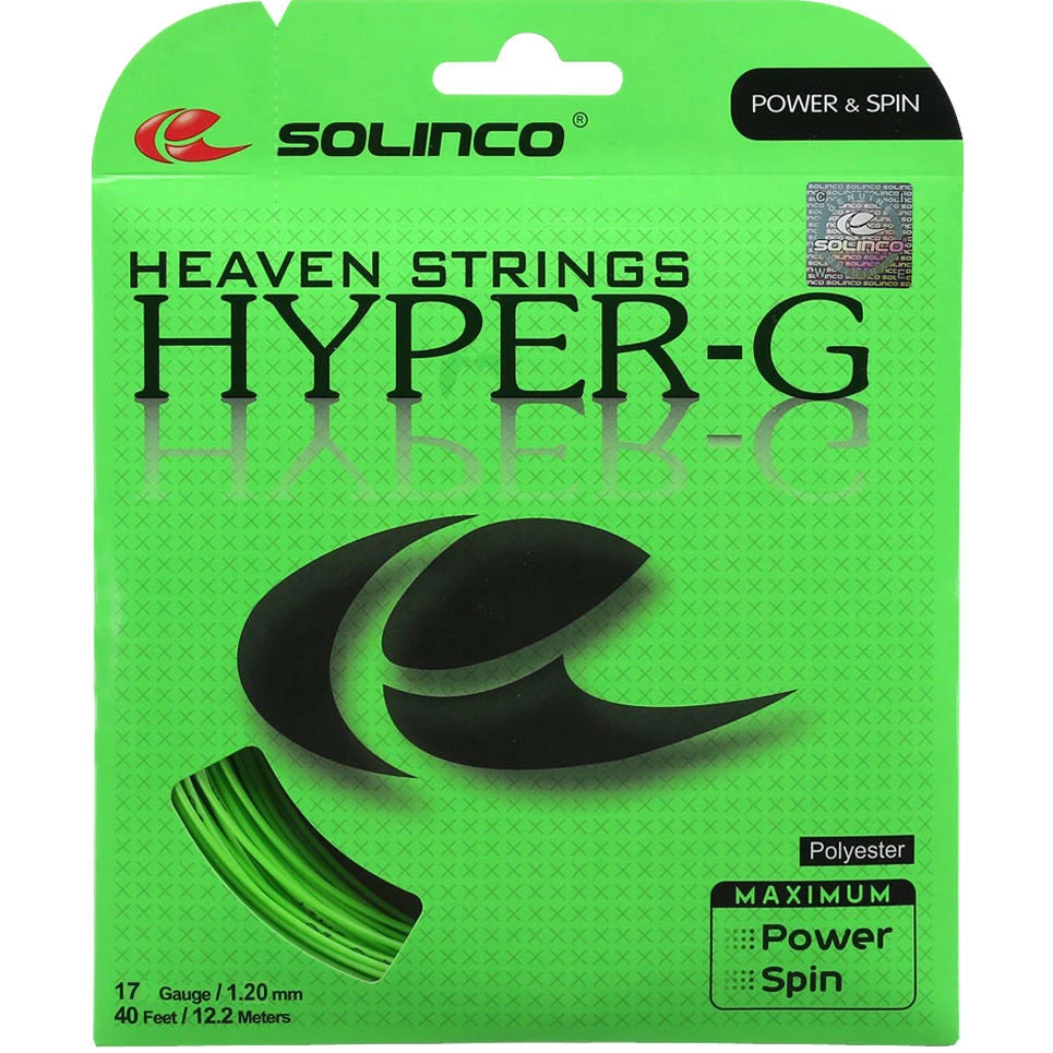 Solinco Hyper-G 17/1.20 Tennis String (Green) 1 Solinco Hyper-G 17/1.20 Tennis String (Green)