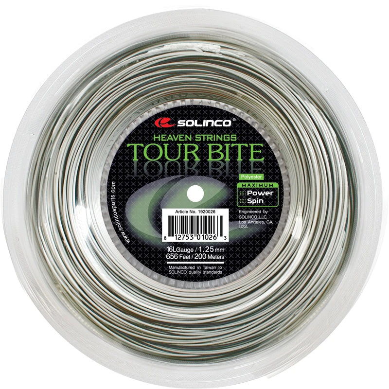 Solinco Tour Bite 16L/1.25 Tennis String Reel (Silver) 1 Solinco Tour Bite 16L/1.25 Tennis String Reel (Silver)