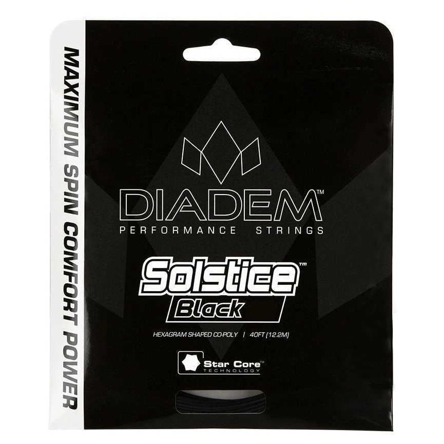 Diadem Solstice Black 16L/1.25 Tennis String (Black) 1 Diadem Solstice Black 16L/1.25 Tennis String (Black)