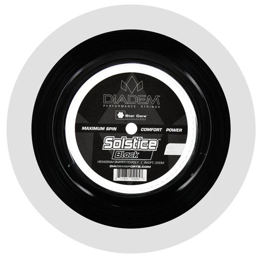 Diadem Solstice Black 16L/1.25 Tennis String Reel (Black) 1 Diadem Solstice Black 16L/1.25 Tennis String Reel (Black)
