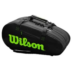 Wilson Super Tour 15 Pack Racquet Bag (Black/Green) 12 Wilson Super Tour 15 Pack Racquet Bag (Black/Green) -Head Store WR8004101001 Super Tour 3 Comp BKGR Back