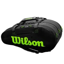 Wilson Super Tour 15 Pack Racquet Bag (Black/Green) 11 Wilson Super Tour 15 Pack Racquet Bag (Black/Green) -Head Store WR8004101001 Super Tour 3 Comp BKGR Front
