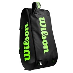 Wilson Super Tour 15 Pack Racquet Bag (Black/Green) 14 Wilson Super Tour 15 Pack Racquet Bag (Black/Green) -Head Store WR8004101001 Super Tour 3 Comp BKGR Removable Straps Detail