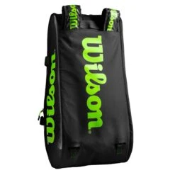 Wilson Super Tour 15 Pack Racquet Bag (Black/Green) 15 Wilson Super Tour 15 Pack Racquet Bag (Black/Green) -Head Store WR8004101001 Super Tour 3 Comp BKGR Removable Straps Detail2