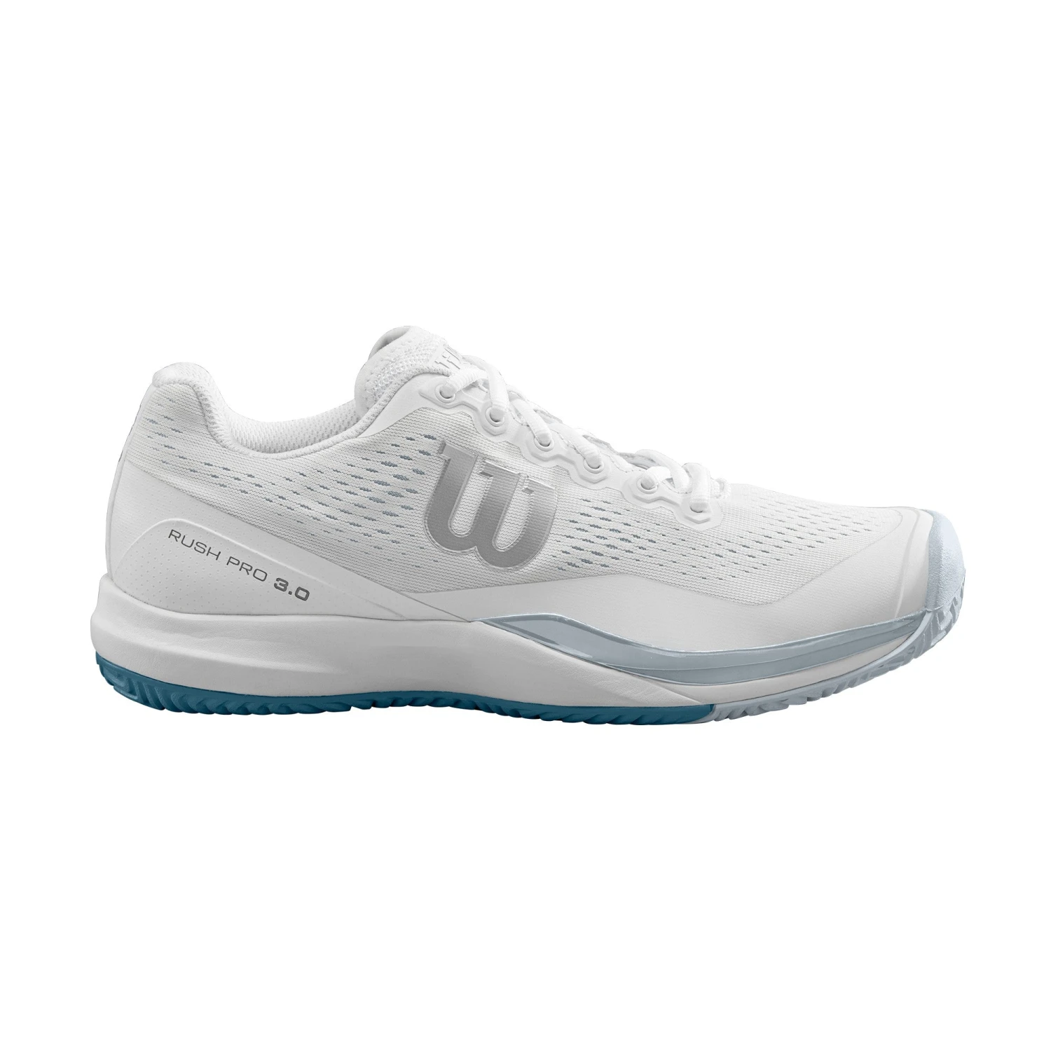 Wilson Rush Pro 3.0 Men's Tennis Shoe (White/Blue) 2 Wilson Rush Pro 3.0 Men's Tennis Shoe (White/Blue) - Image 2