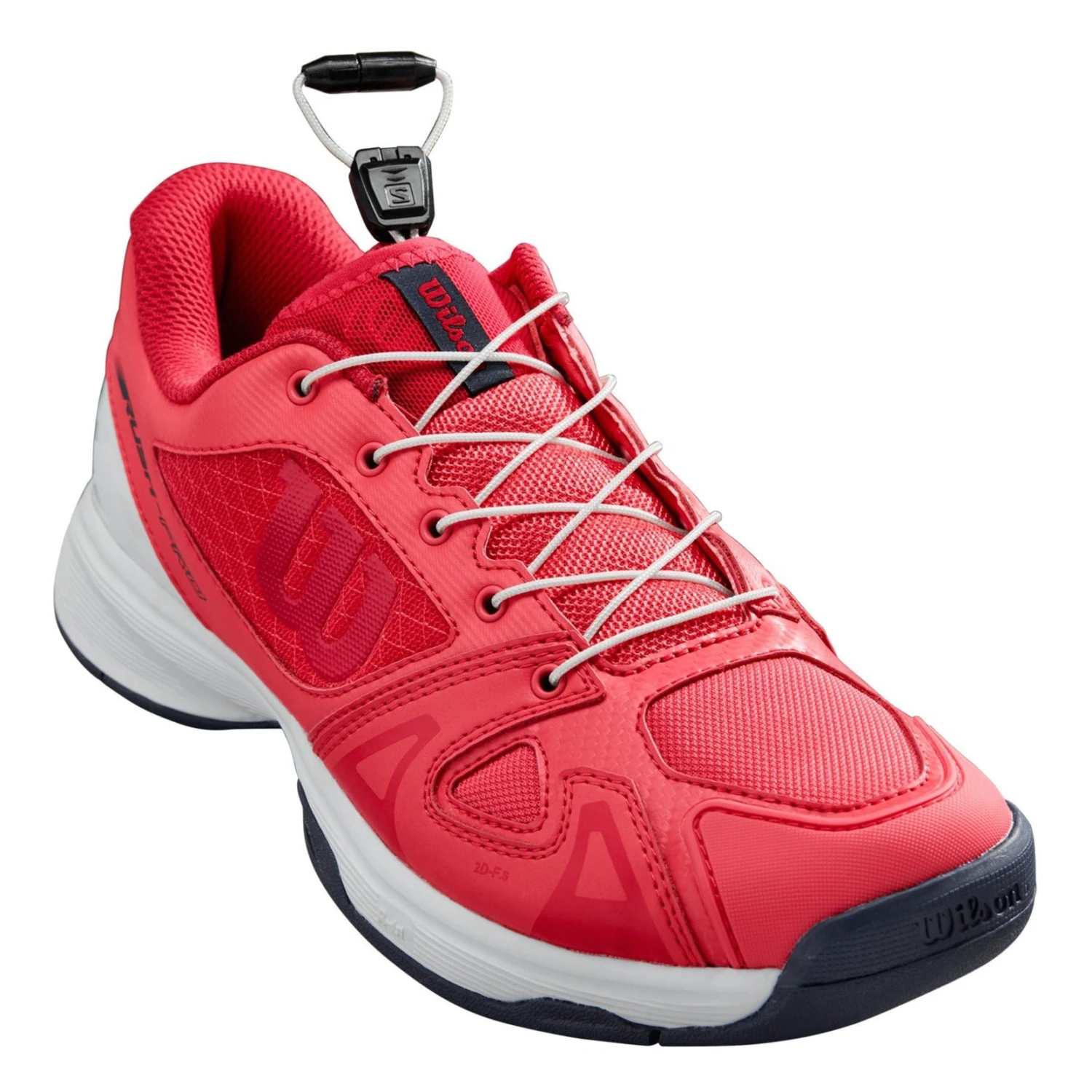 Wilson Rush Pro QL Junior Tennis Shoe (White/Pink) 1 Wilson Rush Pro QL Junior Tennis Shoe (White/Pink)
