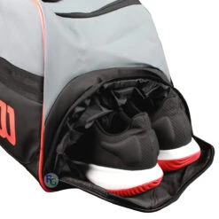 Wilson Clash Duffel Large Racquet Bag (Grey/Black/Infrared) -Head Store WilsonClashDuffel 3