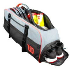 Wilson Clash Duffel Large Racquet Bag (Grey/Black/Infrared)