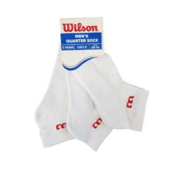 Wilson Men's Quarter Socks 3 Pack (White) 5 Wilson Men's Quarter Socks 3 Pack (White) -Head Store Wilson Mens Quarter Socks White 3 Pack 2