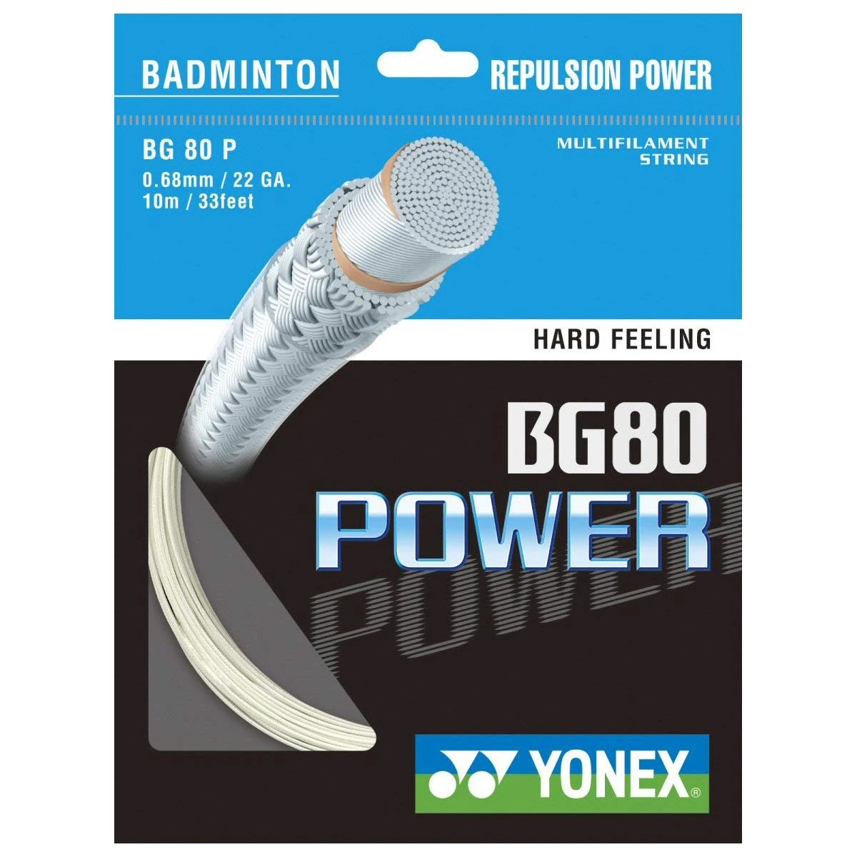 Yonex BG 80 Power Badminton String (White) 1 Yonex BG 80 Power Badminton String (White)