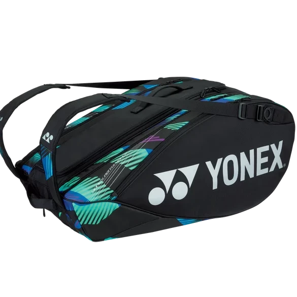 Yonex Pro 9 Pack Racquet Bag (Black/Green/Purple) 1 Yonex Pro 9 Pack Racquet Bag (Black/Green/Purple)