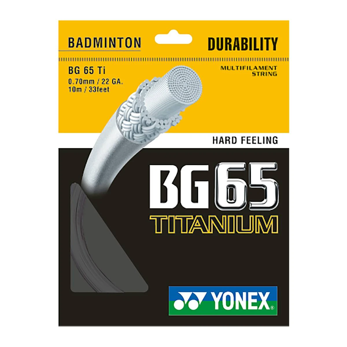 Yonex BG 65Ti Badminton String (Black) 1 Yonex BG 65Ti Badminton String (Black)