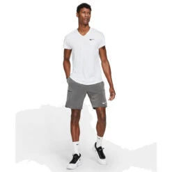 Nike Men's Dri-FIT Slam 9 Inch Shorts (Black/Dark Grey) -Head Store nikecourt dri fit slam tennis shorts 6LqhBH 6