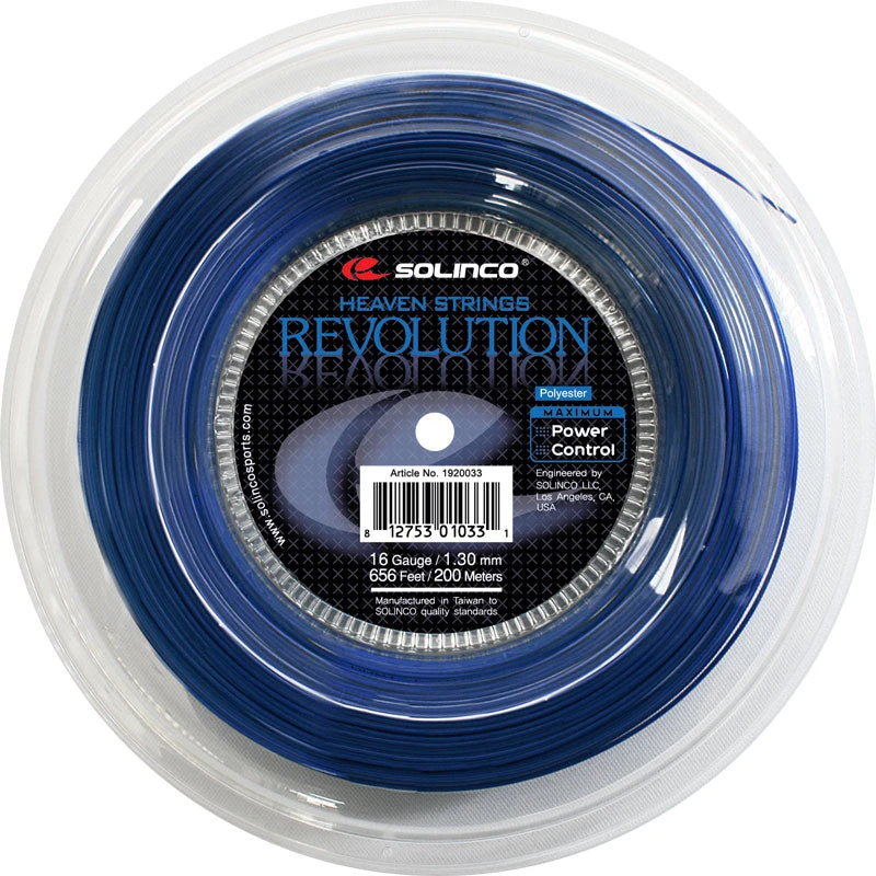 Solinco Revolution 16/1.30 Tennis String Reel (Blue) 1 Solinco Revolution 16/1.30 Tennis String Reel (Blue)