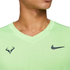 Nike Men's Rafa Dri-FIT Challenger Top (Lime/Black) -Head Store rafa challenger short sleeve tennis top qS5pXx 2