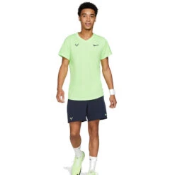 Nike Men's Rafa Dri-FIT Challenger Top (Lime/Black) -Head Store rafa challenger short sleeve tennis top qS5pXx 3
