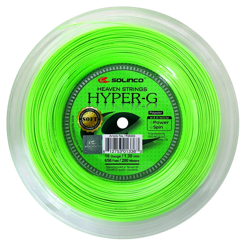 Solinco Hyper-G Soft 16/1.30 Tennis String Reel (Green) 1 Solinco Hyper-G Soft 16/1.30 Tennis String Reel (Green)