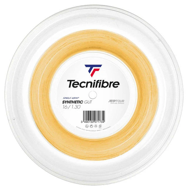 Tecnifibre Synthetic Gut 16/1.30 Tennis String Reel (Gold) 1 Tecnifibre Synthetic Gut 16/1.30 Tennis String Reel (Gold)