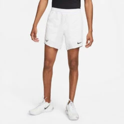 Nike Mens Rafa Dri-FIT Advantage 7-Inch Shorts (White/Black)