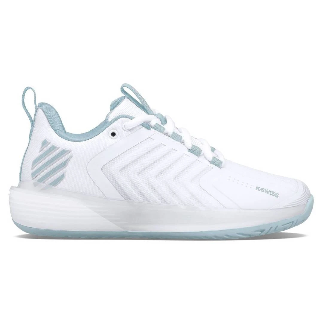 K-Swiss Ultrashot 3 Women's Tennis Shoe (White/Blue) 1 K-Swiss Ultrashot 3 Women's Tennis Shoe (White/Blue)